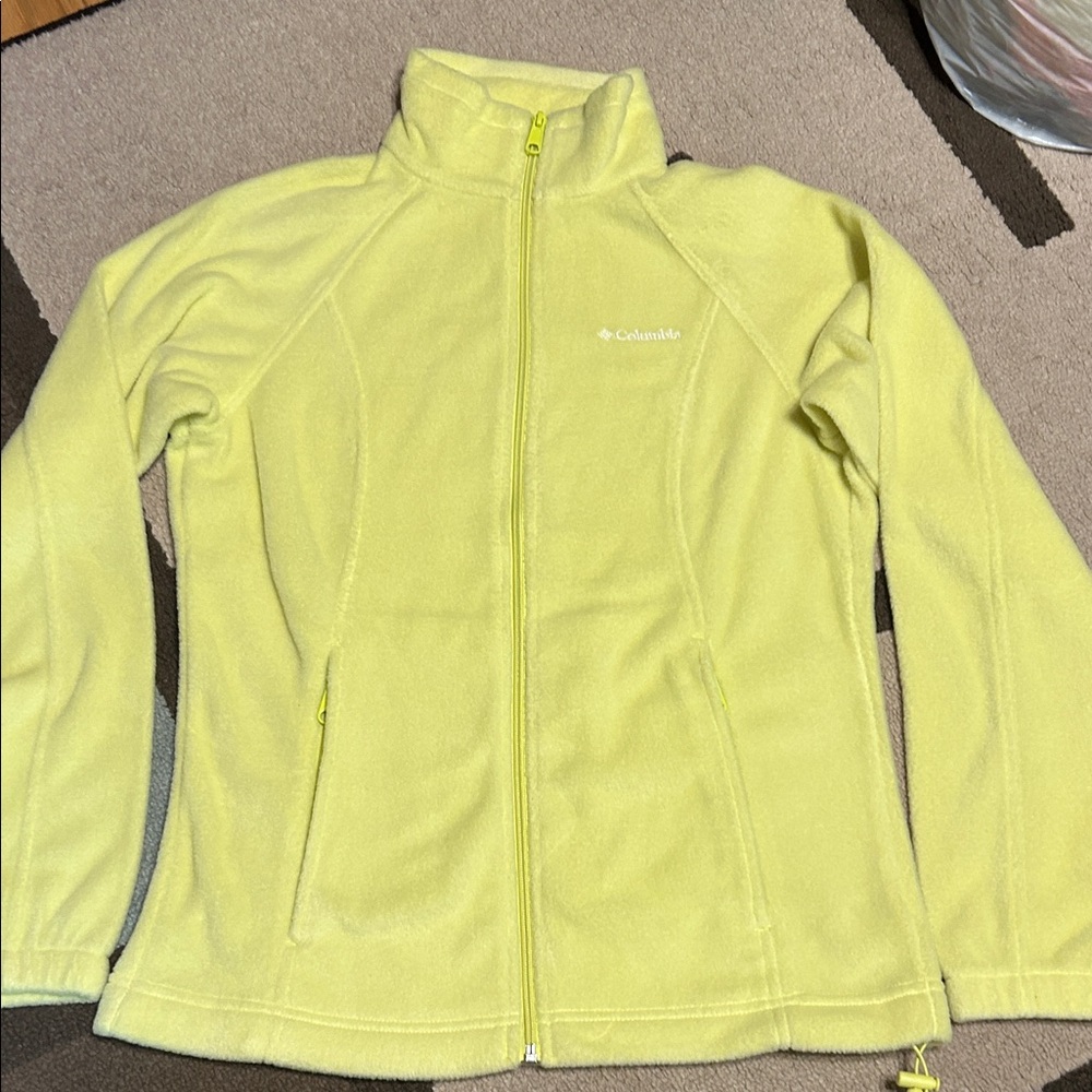 Columbia Light Yellow Fleece Jacket